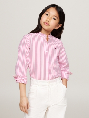 RUFFLE COLLAR BLOUSE LS 0D1 Pink / Opti