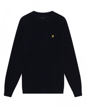 CABLE CREW NECK JUMPER Z271 DARK NAVY