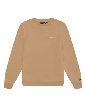 SCRIPT EMBROIDERED SWEATSHIRT W122 SAND STORM