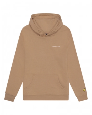 SCRIPT EMBROIDERED HOODIE W122 SAND STORM