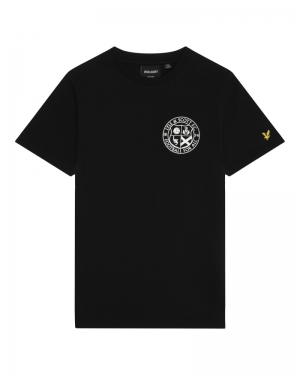 FOOTBALL LOGO T-SHIRT Z865 JET BLACK