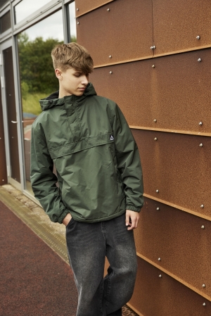 Windbreaker pullover 518 deep green