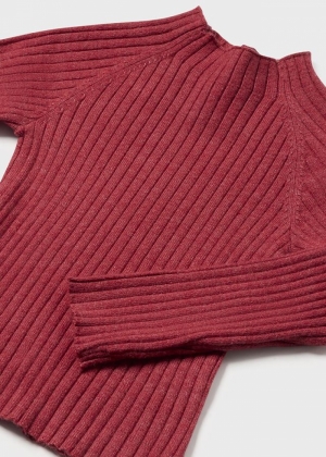 Knit mockneck 020 H. Tomato