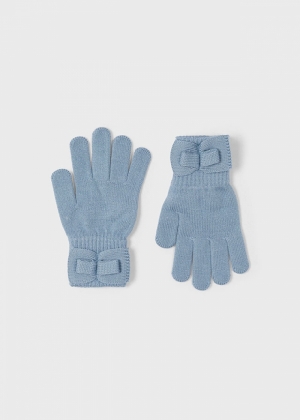 Knit gloves 060 skyblue