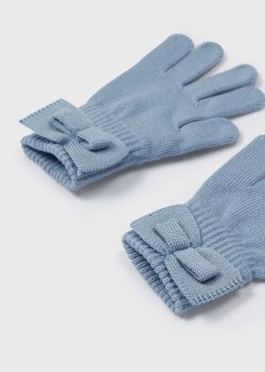 Knit gloves 060 skyblue