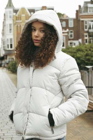 Pippa puffer coat misty off white