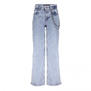 Attitude wide leg oversized snow wash denim