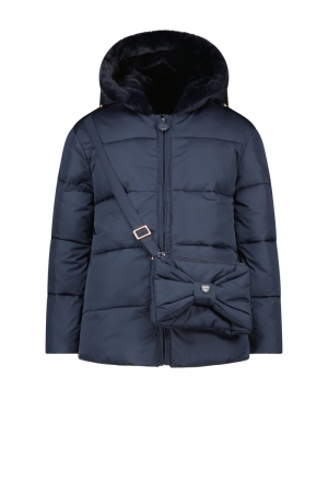 BABS short coat with bow-bag 190 blue navy