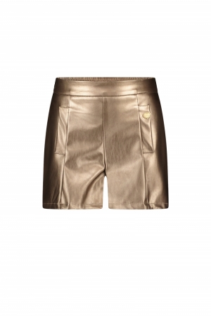 DOUTZEN fake leather shorts Cute Cortado