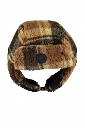 RELOY check teddy hat 445 Toffee