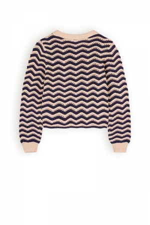 Kela wave knitted sweater Pearled Ivory