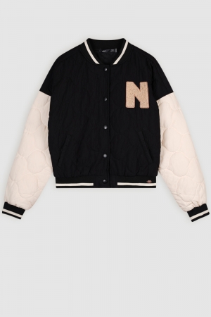 Darsy stepped varsity bomber  Jet Black