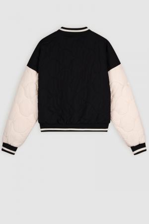 Darsy stepped varsity bomber  Jet Black