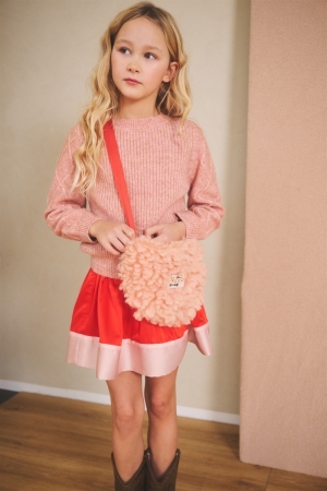 Keson Melange Knitted Sweater 268 Pale Blush