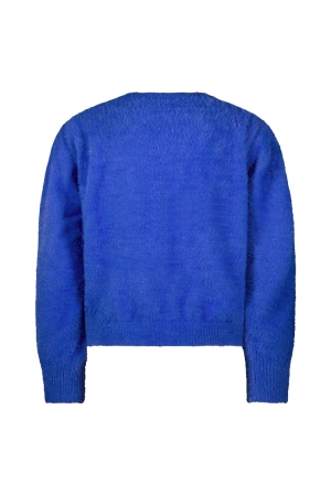 Dunya Flo hairy knit sweater  Cobalt