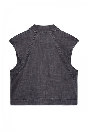 Doris Flo denim gilet Black denim