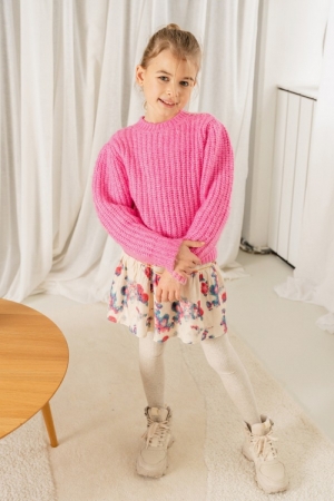 Door Flo knitted sweater Bright pink