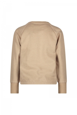 Davina Flo girls sweater with  grey melee gold