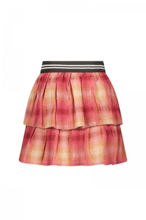 Hella Flo 2-layer skirt  Pink check