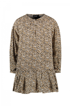 Meau Flo a-line dress in leopa Leopard aop