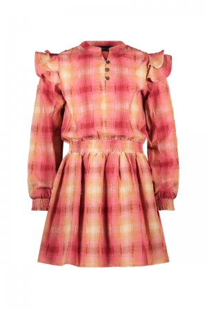 Marlou Flo dress with 2-layer  Pink check