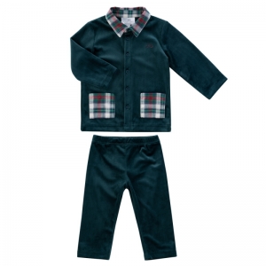 PYJAMA 2PC SQUARE GREEN