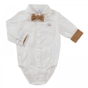 BODYSHIRT PIERROT BOW RIB OFFWHITE-BEIGE