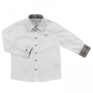 SHIRT CASPAR VICHY OFFWHITE-GREY