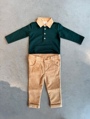 POLO BODY LUCAS GREEN-BEIGE