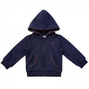 HOODIE THOMAS BLUE-COGNAC