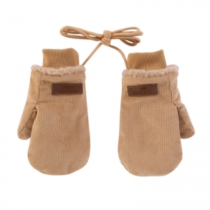 MITTENS RIB DARK BEIGE