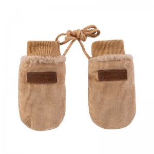 MITTENS RIB DARK BEIGE