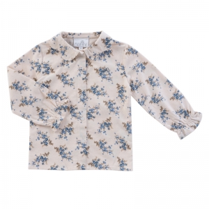 BLOUSE FLORA OFFWHITE-BLUE