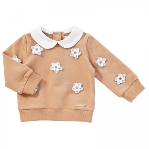 SWEATER FLORA DARK BEIGE