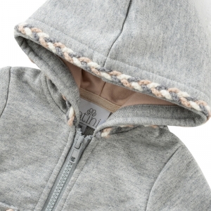 HOODIE RIBBON GREY