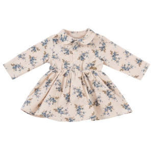 DRESS FLOWERS OFFWHITE-BLUE