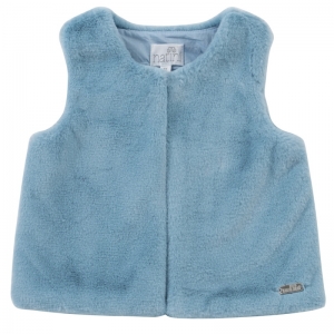 GILET FUR LILY BLUE