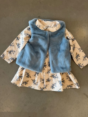 GILET FUR LILY BLUE