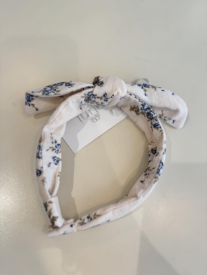 HAIRBAND FLOWERS OFFWHITE-BLUE