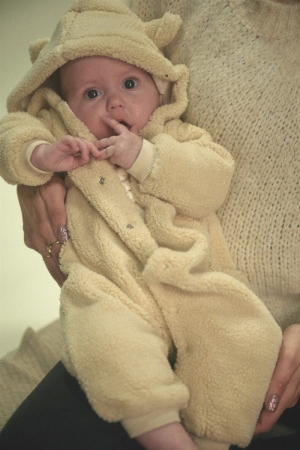 Soo Fluffy Onesie with hoody 022 oatmeal