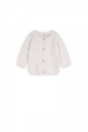 Kiki knitted button up cardiga 001 natural whi