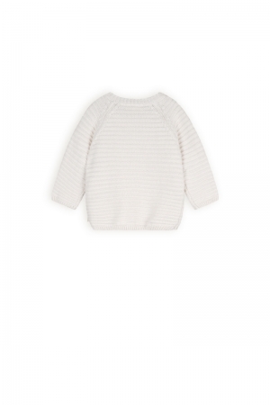 Kiki knitted button up cardiga 001 natural whi