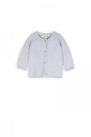 Kiki knitted button up cardiga 152 Heather blu