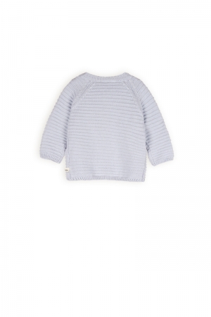 Kiki knitted button up cardiga 152 Heather blu