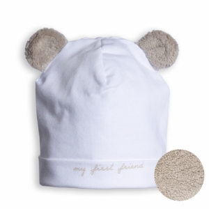 U bonnet 2 teddy bear ears 0135 whi-beige