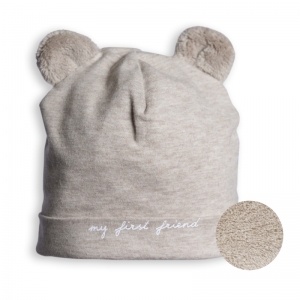 U bonnet 2 teddy bear ears 35 beige