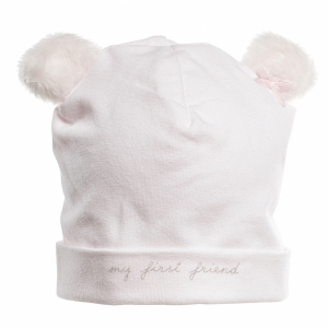 U bonnet 2 teddy bear ears 42 blush pink