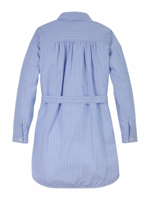 STRIPE SHIRT DRESS LS 0A6 White Base 