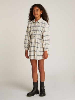 CORDUROY CHECK SHIRT DRESS LS 0LY Classic Bei