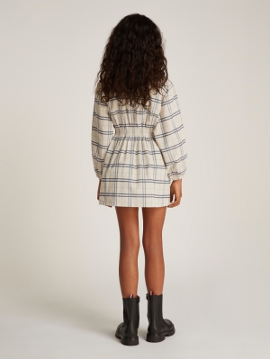 CORDUROY CHECK SHIRT DRESS LS 0LY Classic Bei